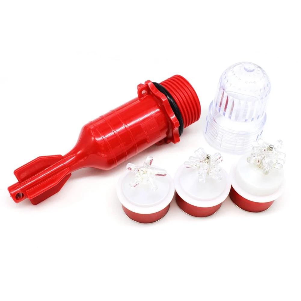 Светодиодный светильник для океанской рыбалки, морская сеть, маяк, поплавок, поплавок для рыбалки, водонепроницаемая пластиковая ночная сигнальная лампа, случайный корпус