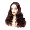 Long Dark Brown Big Waves Synthetic Wigs For Women Natural Hair Middle Part Female Wig Cosplay Heat Resistant Fibre Wig
