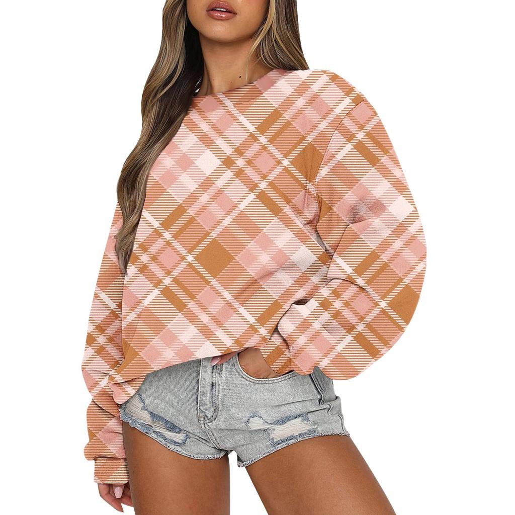 Женский осенне-зимний топ с длинным рукавом, повседневный свитер с круглым вырезом, свободный крой, флисовые топы Pollover