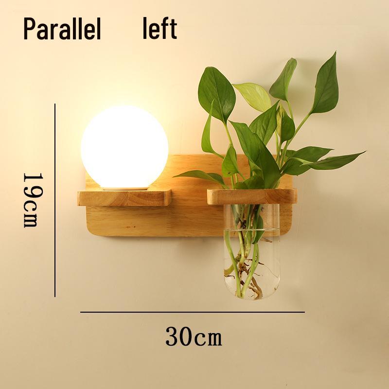 Japanese Solid Wood Nordic Wall Lamp for Bedroom, Living Room, Study, and Balcony