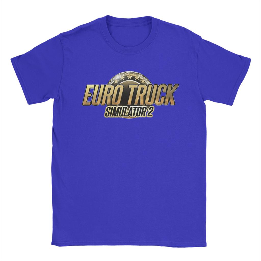 ИгрыEuro Truck Simulator 2 Мужские футболки Повседневные футболки с коротким рукавом с круглым вырезом Хлопок Летние топы