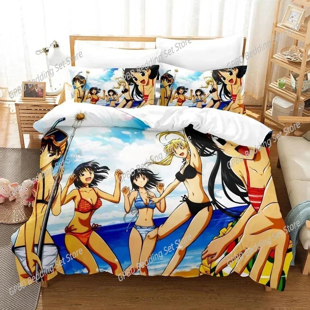 Luxury New 3D Print Anime School Rumble Bedding Set Single Twin Full Queen King Size Bed Set Bedroom Duvetcover Sets Home