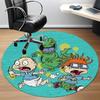 1pc Rugrats Dino Office Round Area Rug,Bedroom Living Room Home Decor, Room Deco a1016148
