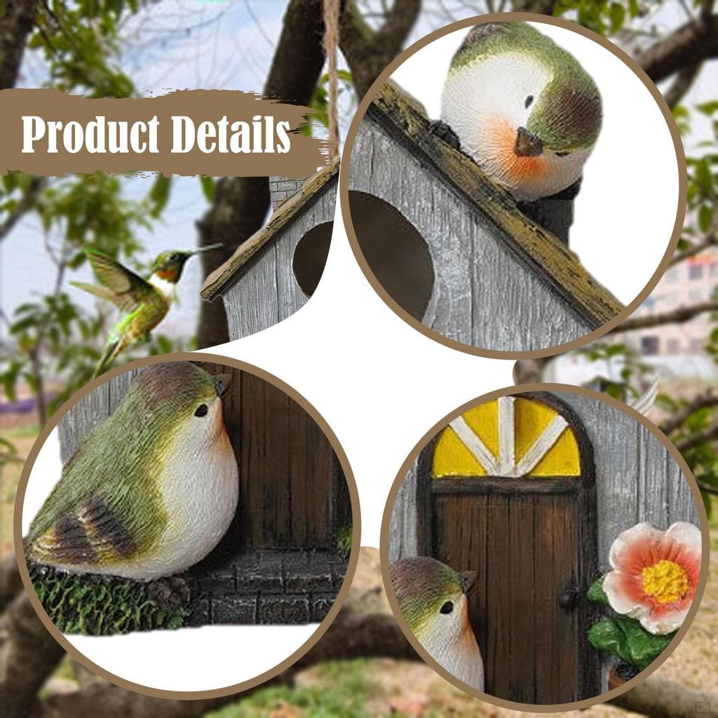 Outside Bird House Garden Decoration, Birds Shelter, Creative Lovers Gift, Birdhouse,