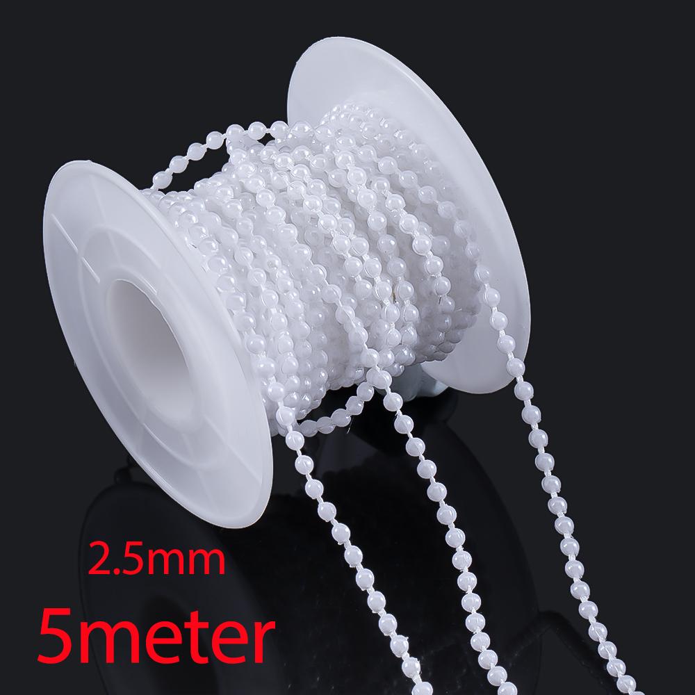 10M 2M ABS Imitation Pearl Star Bead Chain Line Cord Plastic Thread Trim DIY Wedding Party Decor Jewelry Findings Craft Material