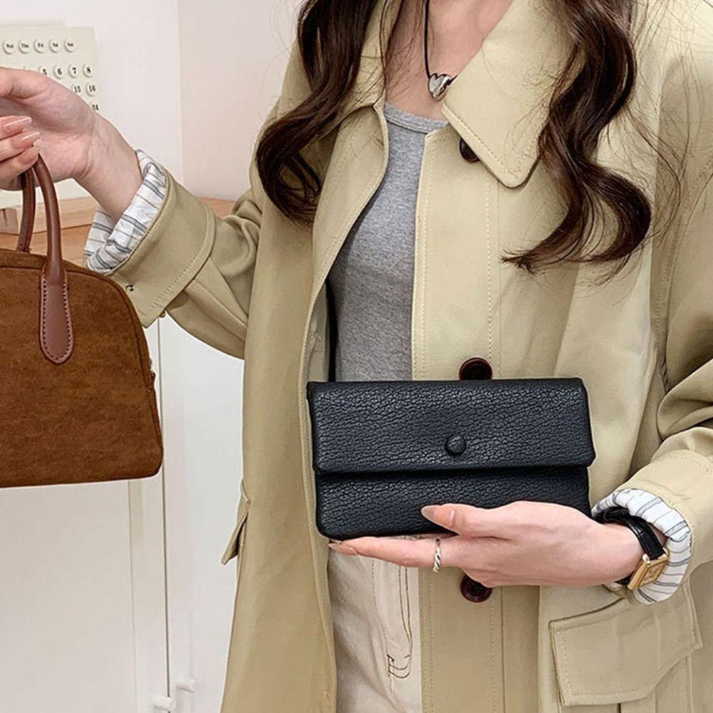 Korean Style Envelope Wallets PU Leather Change Bag Ins Women Long Clutch Bag Outdoor