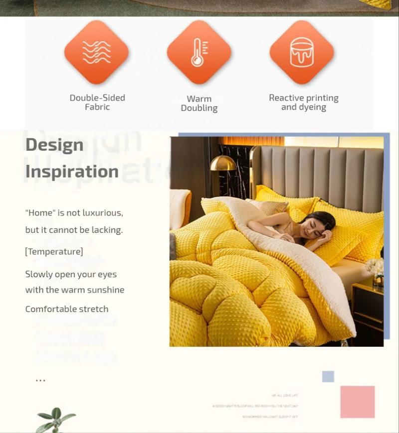 Двойное одеяло Очень теплое зимнее одеяло Кашемир ягненка и соевый флис Теплое шерстяное одеяло Утолщенное одеяло Наполнители для двуспальной кровати