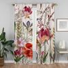Домашний интерьер Шторы для камеры Цветочные затемняющие шторы для комнаты 2 Панельные жалюзи Разделение Хэллоуин Украшения Гостиная Кухня