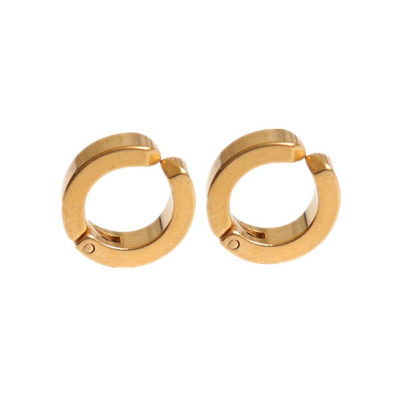 Серьги-клипсы из титановой стали One Piece Zoro Retro — не прокалывают, стиль «Нэш», модный круглый дизайн