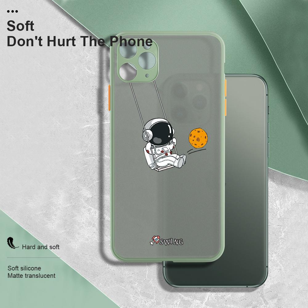 Прекрасный милый чехол для телефона с мультяшным рисунком для iPhone 14 13 12 11 Pro Max Samsung Galaxy S20 FE A52 S23 Infinix, тонкий матовый чехол для задней панели, защитные чехлы для объектива