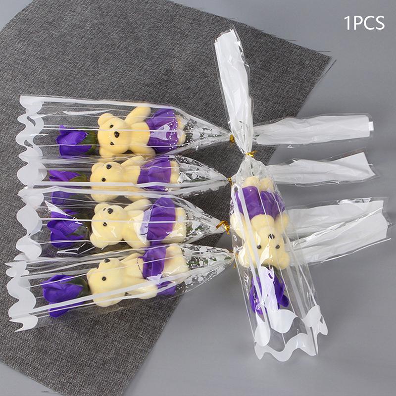 1Pcs Bear Soap Rose Bouquet Valentines Day Gift For Fridend Wedding Bouquet Home