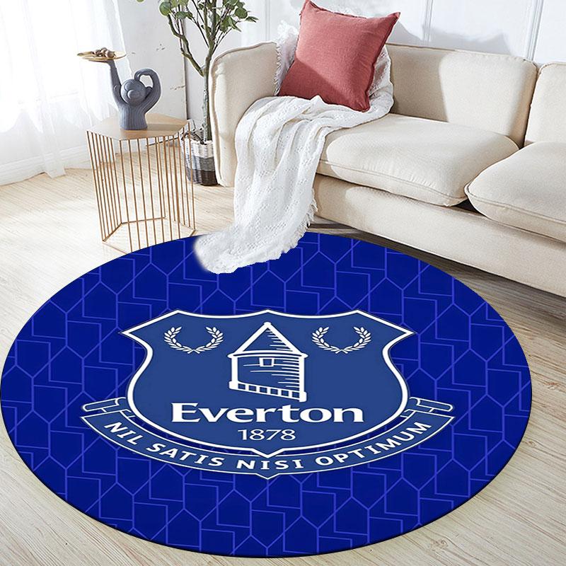 Everton pattern round rug,Carpet Rug for Living Room Bedroom Playroom ,Non-slip Floor Mat,Holiday Gifts and Birthday Gifts.