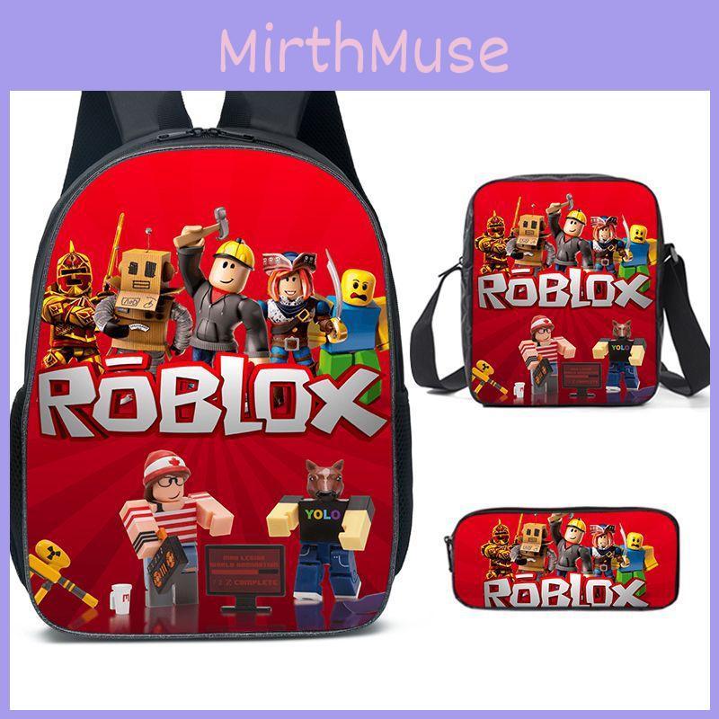 Просторный нейлоновый рюкзак Roblox 20-35 л, дышащий мультяшный рюкзак для студентов, для путешествий