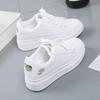 New Women Casual Shoes White Breathable Embroidered Flower Lace-Up Women Sneakers Fashion Korean Version Women Tennis Shoes