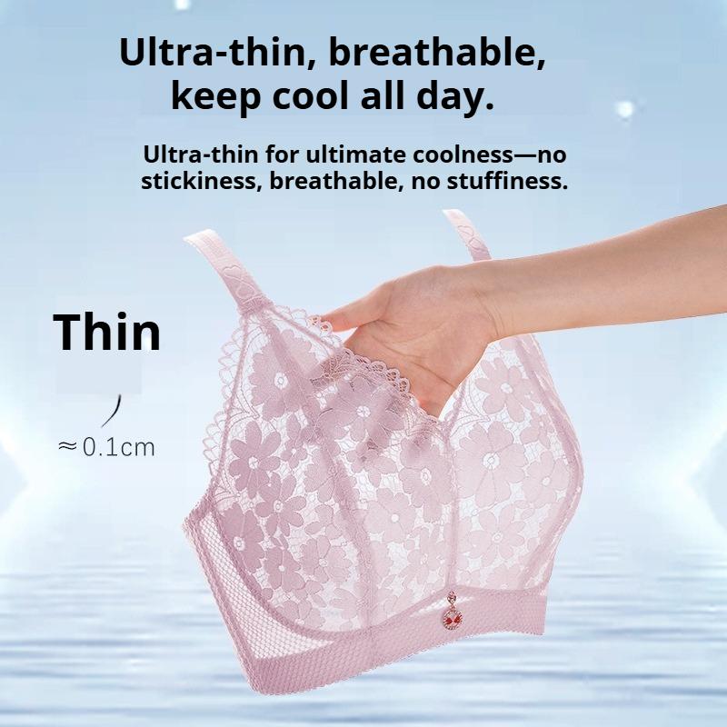 Кружевная спинка Красивая большая грудь Показывает маленькую тонкую Бесшовная нижнее белье Ультратонкий Пуш-ап Предотвращает провисание Большой размер Бюстгальтер