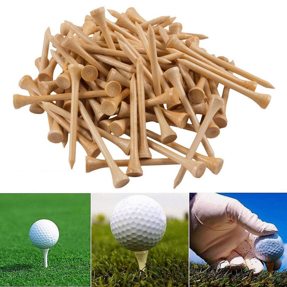 Stronger 4 Size Swing Practice 100Pcs Golf Accessories Golf Training Bamboo Tee Golf Tees