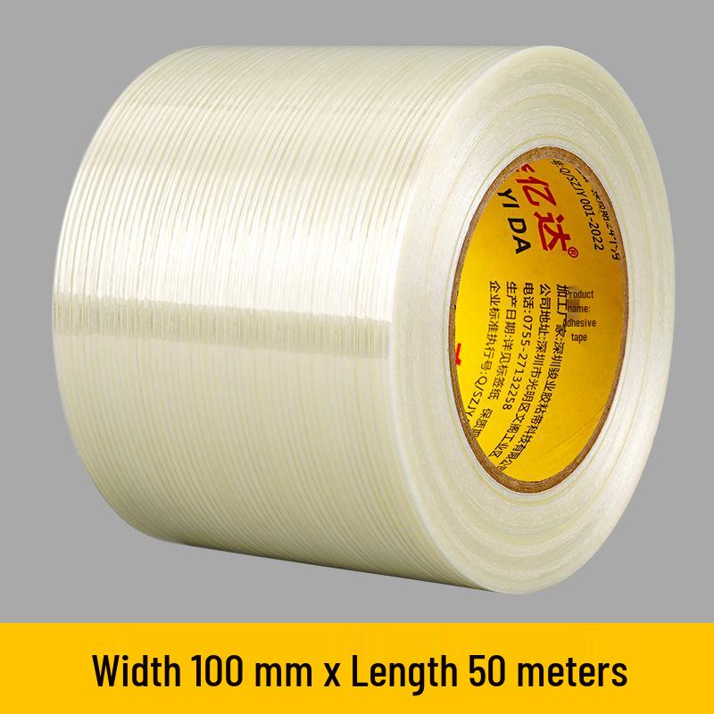 Benyida Anti-Typhoon Transparent Fiber Tape - Strong Adhesive, No Residue, Ideal for Bundling & Fixing Batteries