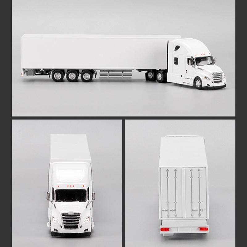 Perka Diecast 1:Масштаб 1:64 Контейнеровоз Freightliner Автомобиль экспресс-доставки Модель-симуляция из сплава Коллекция Сувениры Подарки