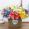 Artificial Daisies Flowers Outdoor Fake Plants for Wedding Party Home Decoration (1 Bouquet, 28 Heads)