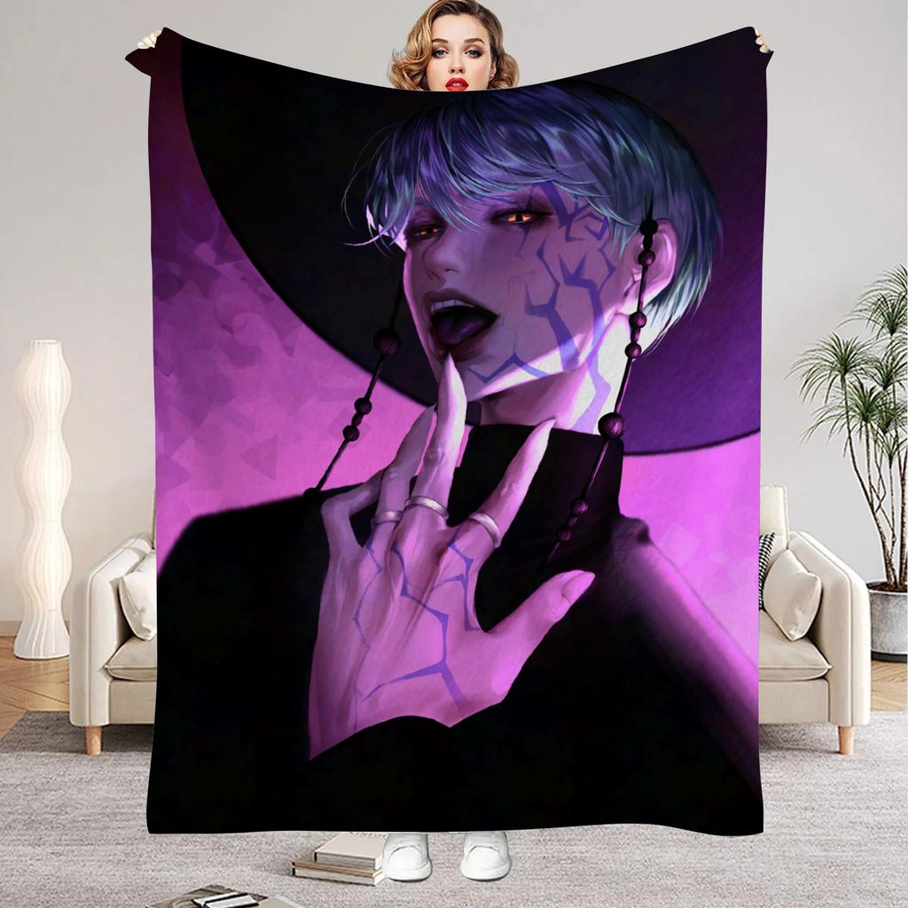 Huntrix Blankets K Pop Demon Hunters Rumi Zoey Mira Soft Warm Throw Blanket Kids Living Room Couch Sofa Bed Christmas Giftsmas