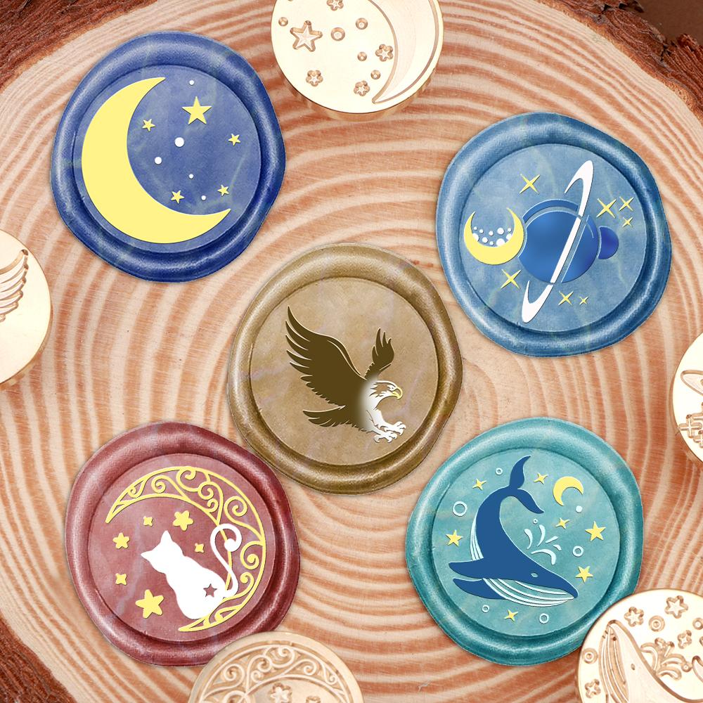 Штамп-печать с орлом, 25 мм, съемный, классический штамп для сургуча, латунная головка без ручки для украшения поздравительных открыток