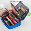 Waterproof 72-Color Pencil Case for Students - Multifunctional Sketching Storage Bag with Ruler