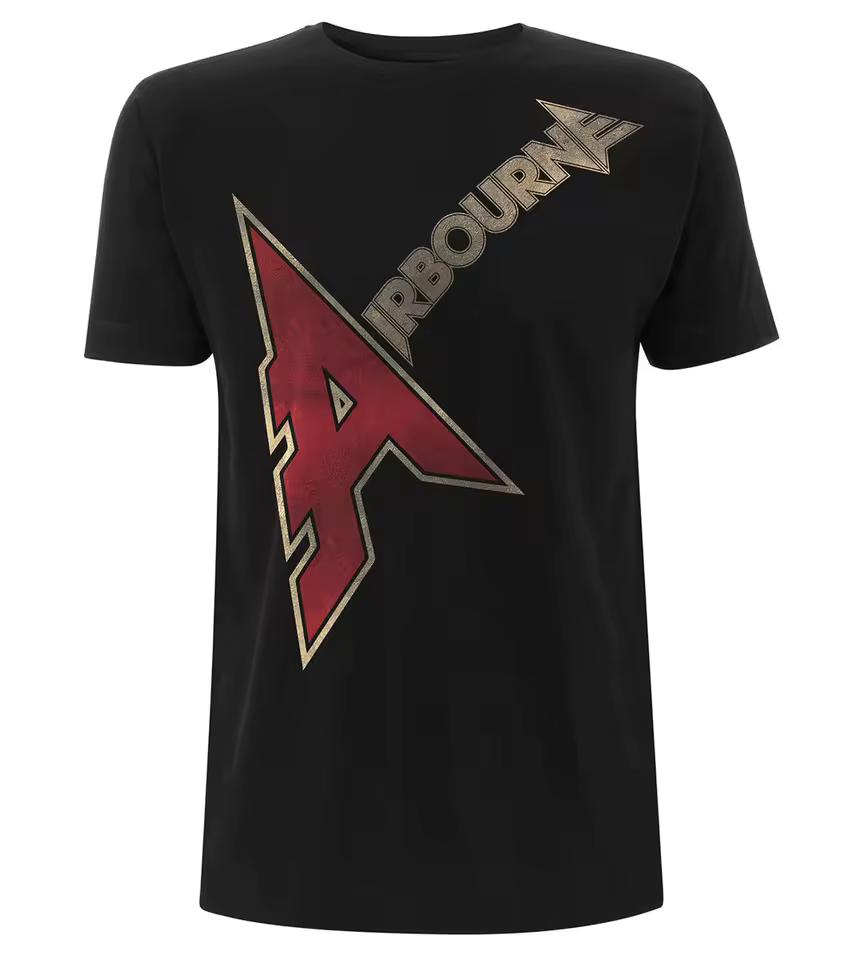 Футболка с логотипом Airbourne Унисекс Хард-рок Группа Графическая футболка Короткий рукав Повседневный Уличная одежда Топ для мужчин Женщин Хлопковая футболка