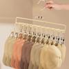 10 Clips Baseball Hat Organizer Rack Hanging Saving Space Peaked Cap Storage Holder Windproof Non-Slip Towel Hanger Clip Scarf