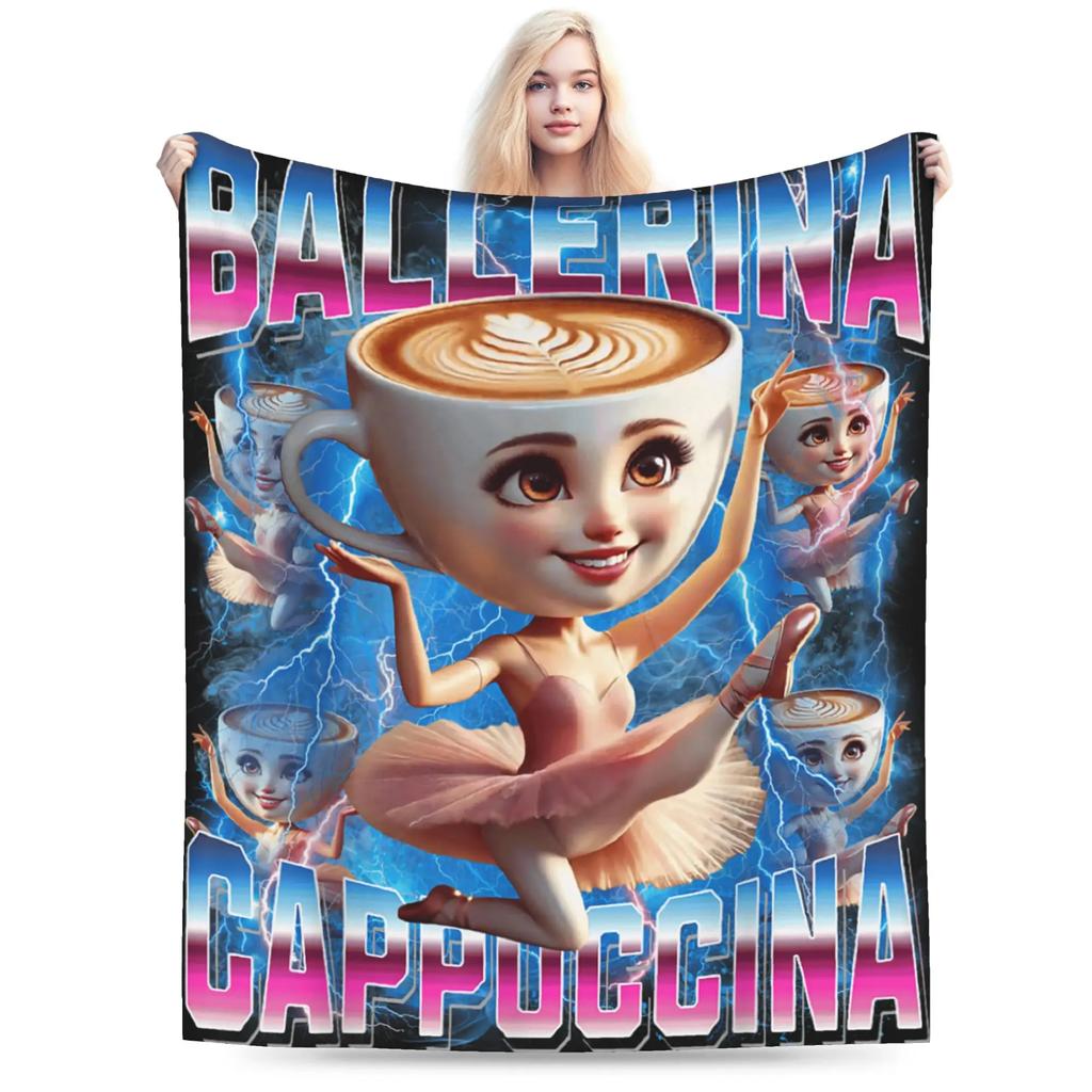 Tralalero Tralala Bootleg Funny Brainrot Italian Shark Meme TBlanket Warm Soft Bedding Throws Winter Couch Chair Bedspread