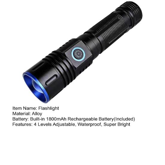 Уличный фонарик, 4 уровня, регулируемый, USB, перезаряжаемый, водонепроницаемый, супер яркий, с возможностью масштабирования, магнитный, портативный