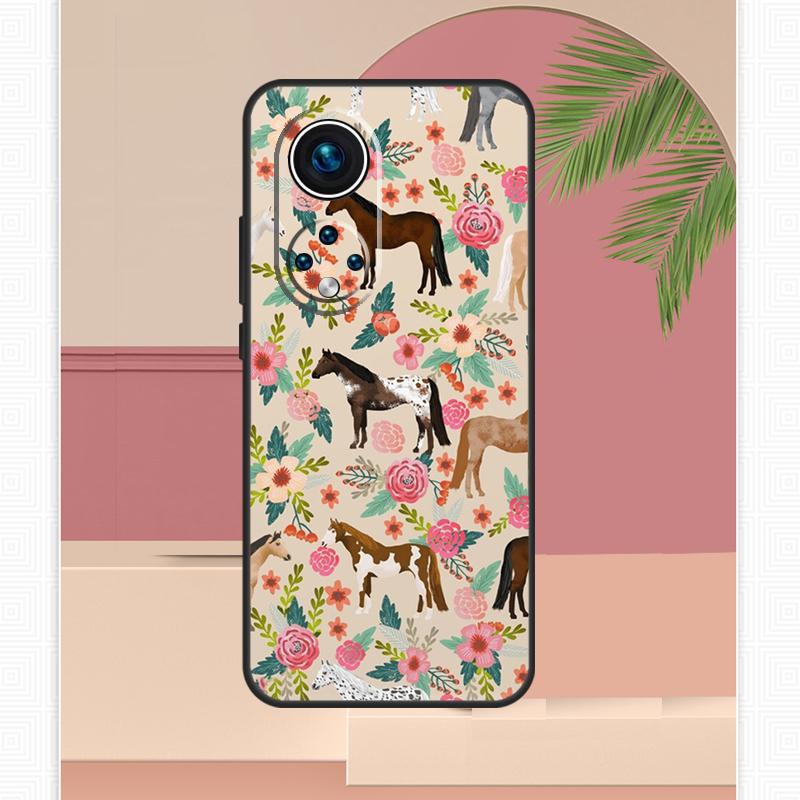Чехол-коллаж с узором лошадей для Honor Magic 7 Lite 5 6 8 Pro Honor 400 200 X9c X9b X9a X8b X8a X8c 50 70 90
