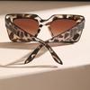 Модные очки Leopard Square для женщин - Градиентные линзы Антибликовые солнцезащитные очки для отпуска и пляжной вечеринки