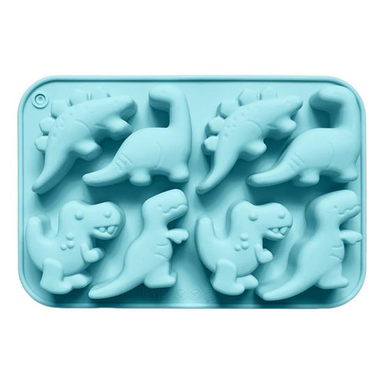 Dinosaur Silicone Mold Ice Cube Tray Flexible Fondant Chocolate Candy Mold Biscuit Cake Candle Soap Mold Easy Release Pastry DIY Tools