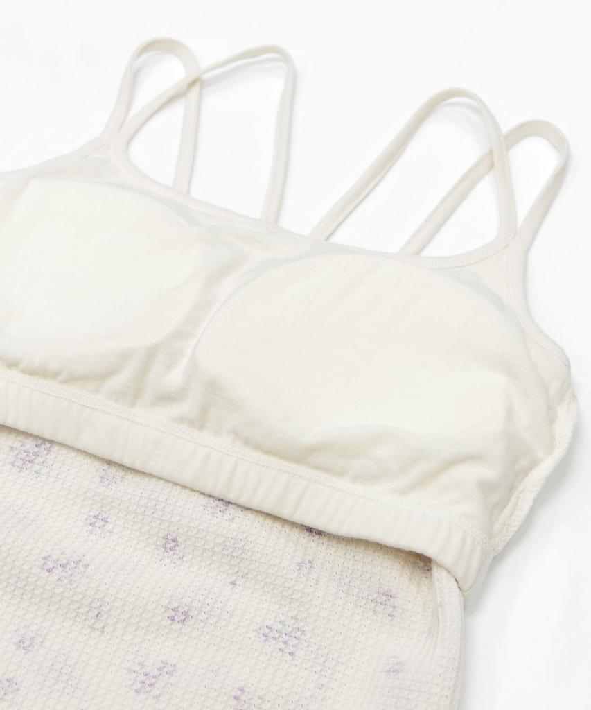 Пижамный комплект с вафельным цветочным узором и шортами на бретелях с оборками, комплект из 3 предметов, лавандовый [JE Morgan] и