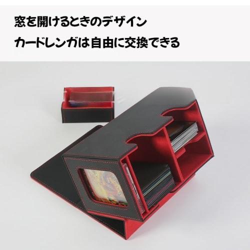 Deck Case, Trading Card Case, Card Display Window, Dice Organizer, Holds 200 Cards, Includes 2 Dividers, 1 Magnetic Loader, and 100 Clear Card Films,