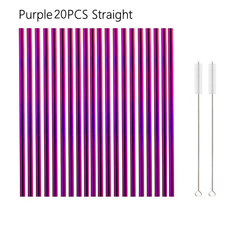 6*215 мм красочные соломинки из нержавеющей стали 304, экологически чистые многоразовые металлические изогнутые соломинки, набор вечеринок, аксессуары для бара