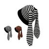 Harajuku Women Beanie Hat Y2K Stripe Skull Cap Casual Rabbit Ears Hat  Outdoor