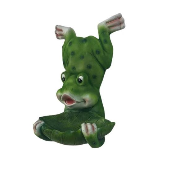 Frog Statue Birds Feeder Garden Decoration Frog Figurine Resin Frog Design Feeder Bowl for Tree Outdoor Use Patio Backyard Front Porch