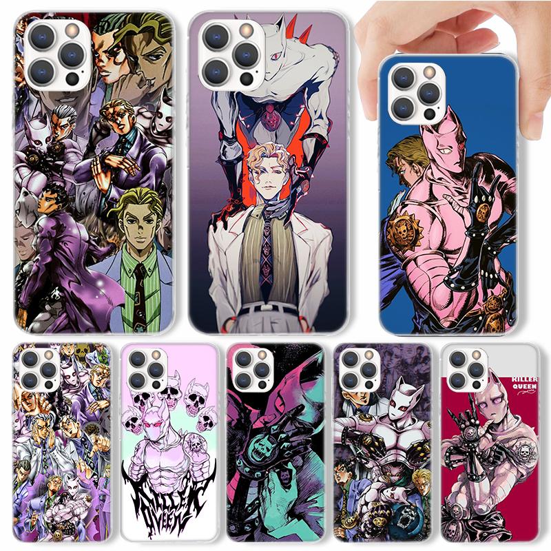 Чехол для телефона Anime JoJo Killer Queen для Apple iPhone 16 15 14 13 12 11 Pro Max Mini XS XR X 7 Plus 8 + SE с мягким силиконовым принтом She