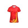Li Ning Starry Voyage Creative West Lake Element Quick-Dry Cool Competition Short Sleeve T-Shirt Men Tops Crimson AAYS256-1