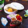 Пластиковая круглая коробка для конфет и закусок Wuhe в европейском стиле с крышкой