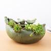Retro Ceramic Flowerpot Animal Frog Bird Planter Large Diameter Glazed Plant Pot Hydroponics Flower Pot