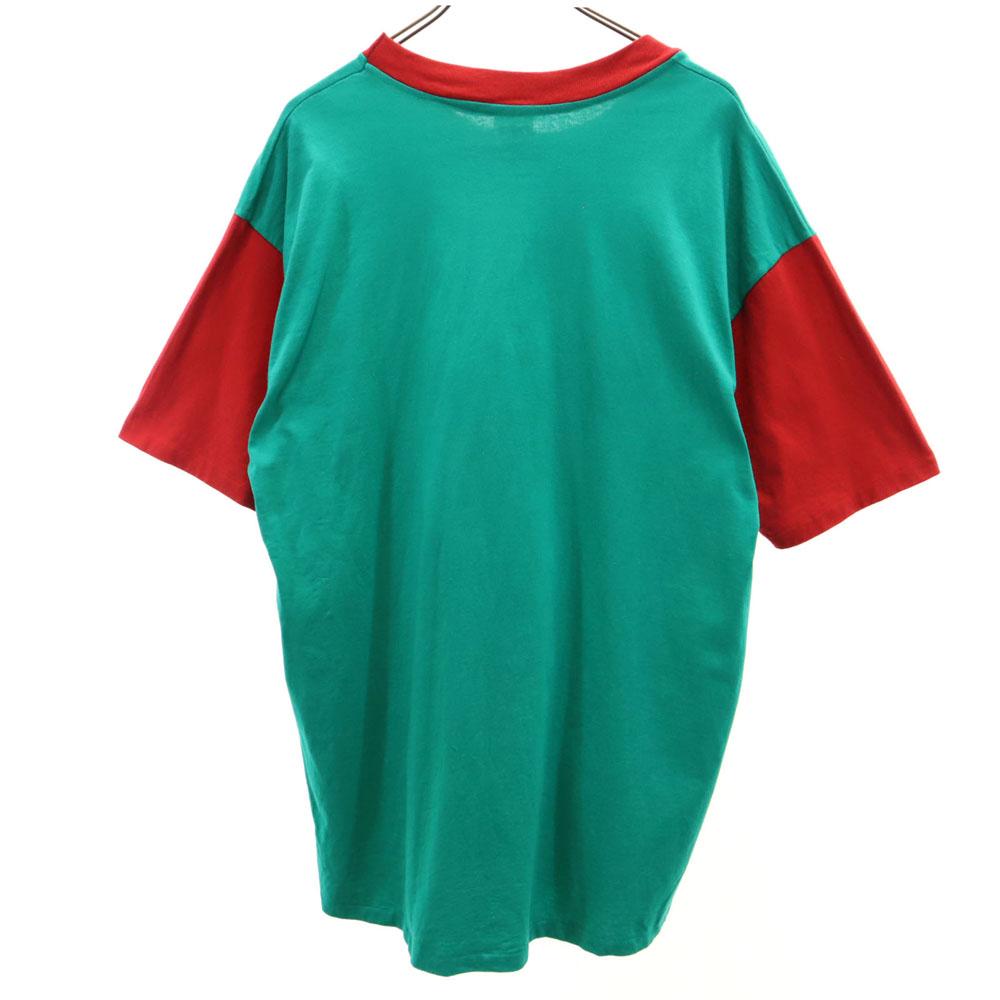 L.A.T SPORTSWEAR 90-х годов Сделано в США старая футболка с одинарной строчкой Короткий рукав Двухцветная футболка Мужская Б/у