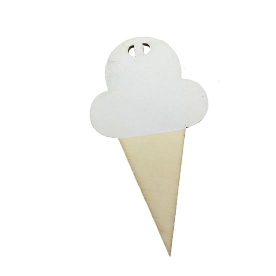 10Pcs Sweet Ice Cream Shape Wooden Hangings Nursery Home Kids Bedroom Wall Decor