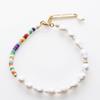 jewelCOUNTY Half Color Dot & Pearl Bracelet