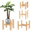 Decoration Indoor Outdoor Bonsai Display Stand Flower Pot Base Wood Flowerpot Holder Floor-Standing