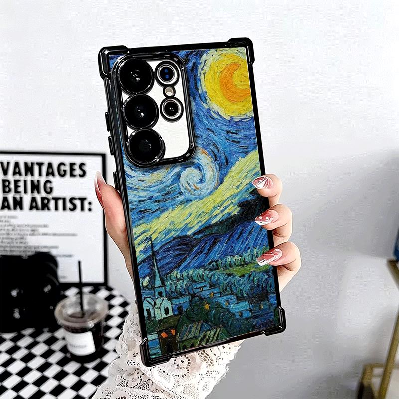 Эстетика масляной живописи Ван Гога Покрытие Чехол для телефона Для Samsung Galaxy S24 S25 FE S26 Edge S23 Ultra S22 S21 Plus S20 Защита от падений