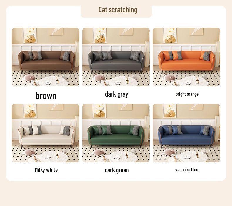 Modern Minimalist Double Sofa for Small Apartments - Tech Fabric & Trendy Design