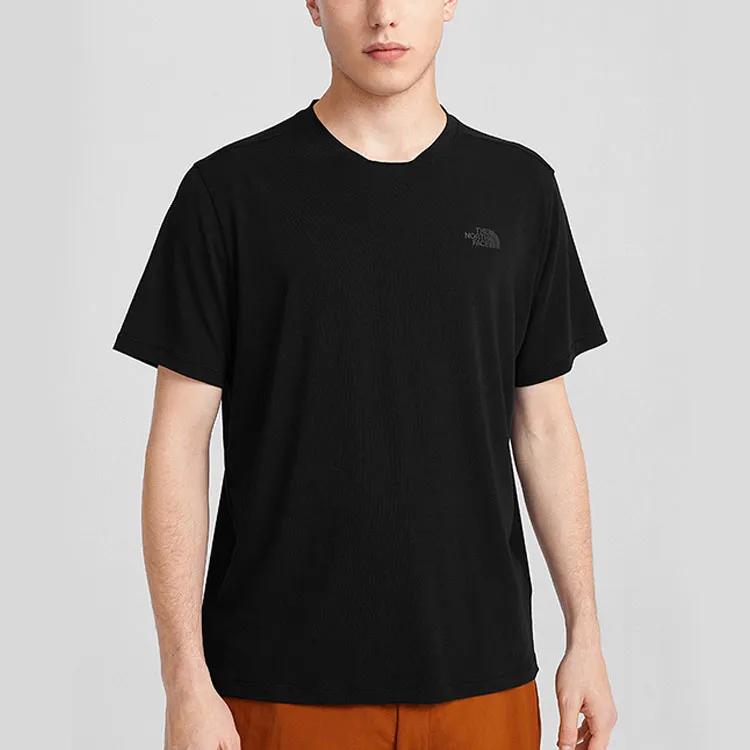 THE NORTH FACE T-Shirts Men's Black Crew Neck Moderate Straight Fit (Unisex) T-Shirts NF0A4UAJ JK3