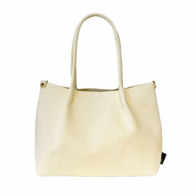 Deli Beautiful Plain Horizontal Knit Washing Small Tote Bag 1074 04 Ivory [Rootote] LT.Deli.Refur-B Womens